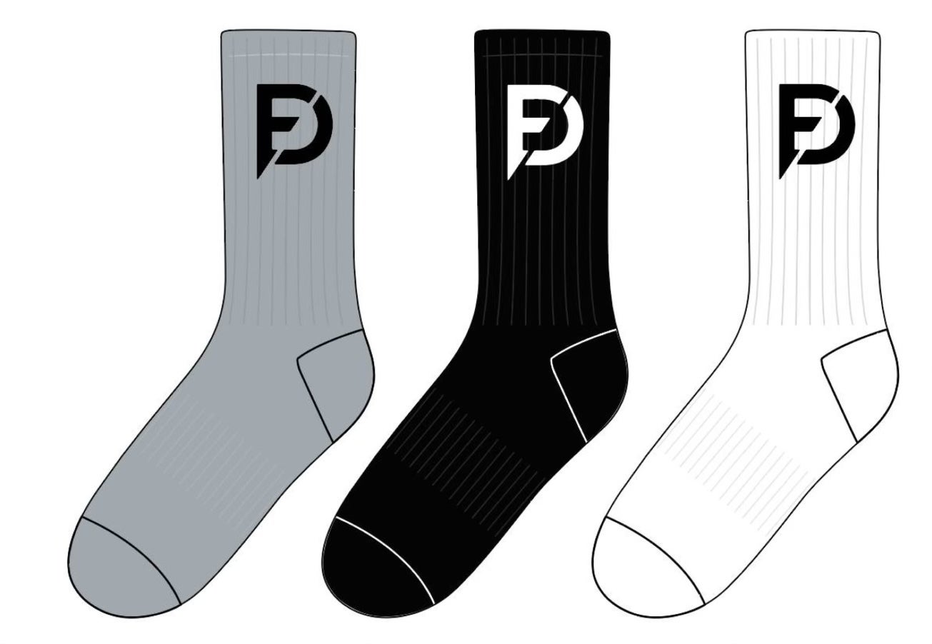 Mens Foozys Socks Design - Fly Fishing and Flies Design in White, Black